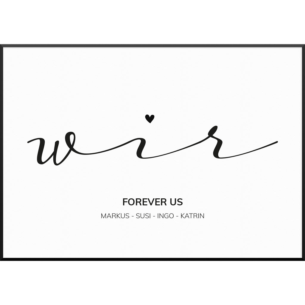 Personalisiertes Poster "Wir Poster" | Wanddekoration | Personalisierte Geschenkidee, 30 x 40 cm Personalisiertes Poster "Wir Poster" | Wanddekoration | Personalisierte Geschenkidee, 30 x 40 cm von My Fam Poster I Individuelle Familienposter