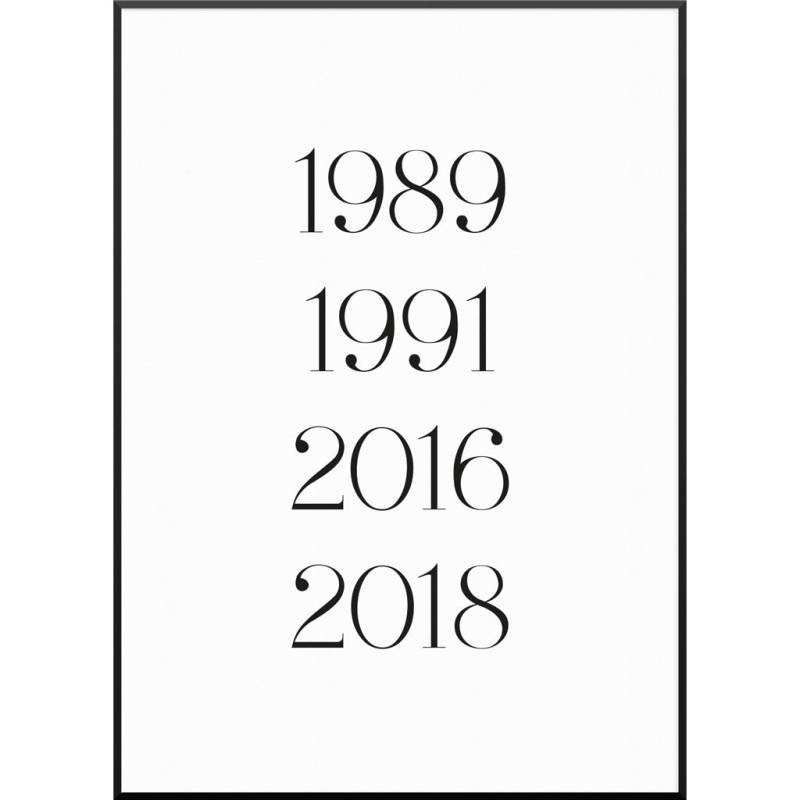 Years Poster, 40 x 60 cm von My Fam Poster I Individuelle Familienposter