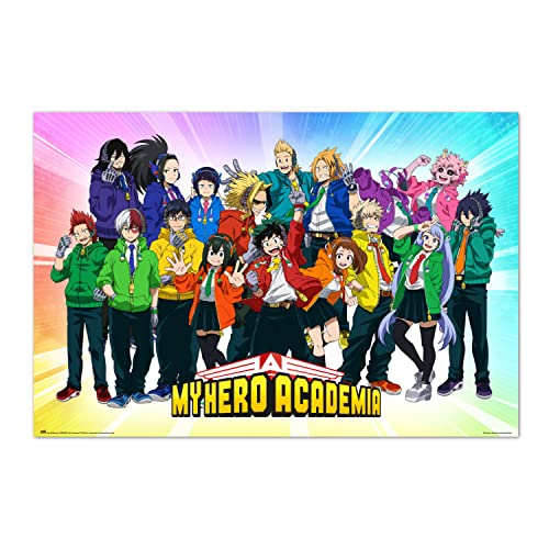 Grupo Erik Anime Poster - My Hero Academia Hero Fes Poster - Kunstdruck - Deko Schlafzimmer - Kunstdruck - Deko Wohnzimmer - Größe : 61 x 91 - Anime Deko - Anime Merch - Anime Geschenke von My Hero Academia