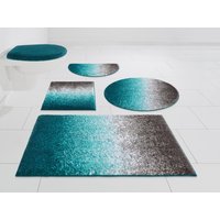 my home Badematte "Elif, Badvorleger, Badezimmer Teppich", rutschhemmend beschichtet, fußbodenheizungsgeeignet-schnell trocknend-strapazierfähig, Ombré-Look, Badteppich, Badematten auch als 3 teiliges Set erhältlich von My Home