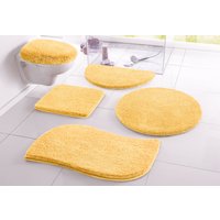 my home Badematte "Merida, Badvorleger, Badezimmer Teppich", rutschhemmend beschichtet, fußbodenheizungsgeeignet-schnell trocknend-strapazierfähig, Badteppich, Uni Farben, rechteckig, rund & als 2-tlg. Set erhältlich von My Home