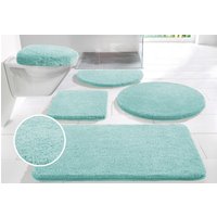 my home Badematte "Merida, Badvorleger, Badezimmer Teppich", rutschhemmend beschichtet, fußbodenheizungsgeeignet-schnell trocknend-strapazierfähig, Badteppich, Uni Farben, rechteckig, rund & als 2-tlg. Set erhältlich von My Home