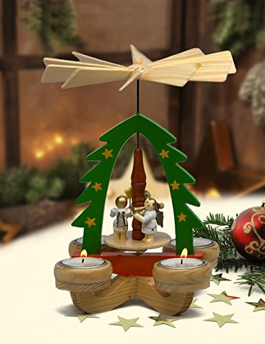 Holz-Weihnachtspyramide grün aus FSC® zertifiziertem Holz von My Home