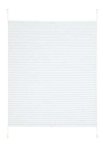 Klemm Plissee Easyfix Plisseerollo weiß ohne Bohren Crush Optik (H/B: 130/70 cm) von My Home