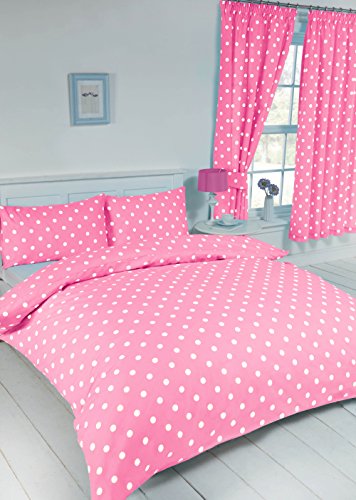 Pois rosa/bianco, copripiumino per letto singolo/letto copripiumone set, by My Home, moderno spot DOT design von My Home