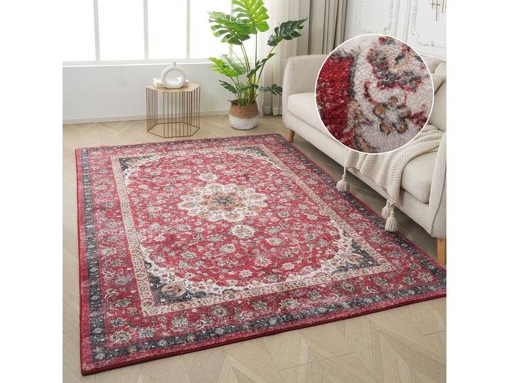 Teppich MY HOME Omar, Druckteppich, orientalisches Design, mehrfarbig, bedruckt Gr. 35, rot, B:200cm H:13mm L:290cm, Kunstfaser, Teppiche, Orient-Optik, Vintage Design, weich, Wohnzimmer, Schlafzimmer Teppich MY HOME Omar, Druckteppich, orientalisches Design, mehrfarbig, bedruckt Gr. 35, rot, B:200cm H:13mm L:290cm, Kunstfaser, Teppiche, Orient-Optik, Vintage Design, weich, Wohnzimmer, Schlafzimmer von My-Home