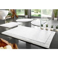 my home Badematte "Kapra, Badvorleger, Badezimmer Teppich" Höhe 14 mm beidseitig nutzbar  fußbodenheizungsgeeignet  strapazierfähig mit Bordüre, Badteppich, Badematte, Baumwolle von My Home