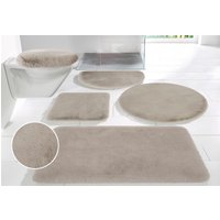my home Badematte "Rabbit Badematten, Badvorleger, Badezimmer Teppich" Höhe 30 mm rutschhemmend beschichtet fußbodenheizungsgeeignet  schnell trocknend  strapazierfähig Kaninchenfell-Haptik, Badteppich, rechteckig, rund & als 3-tlg. Set von My Home
