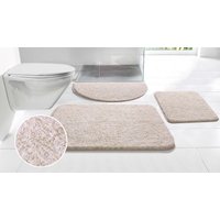 my home Badematte "Vanessa meliert, Badvorleger, Badezimmer Teppich, Duschvorleger", rutschhemmend beschichtet, strapazierfähig, Badteppich, weiche Haptik, unifarben von My Home
