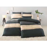 my home Bettwäsche "Circle in Gr. 135x200 oder 155x220 cm" 2 tlg. Bettwäsche aus Baumwolle mit Streifen-Design, moderne Bettwäsche von My Home