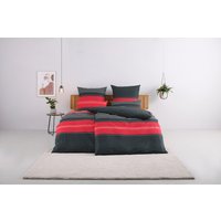 my home Bettwäsche "Circle in Gr. 135x200 oder 155x220 cm", (2 tlg.), Bettwäsche aus Baumwolle mit Streifen-Design, moderne Bettwäsche von My Home