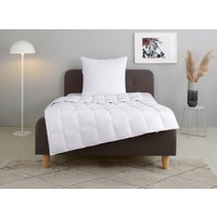 my home Federbettdecke + Kopfkissen "Irah Bettdecke 135x200 cm, 155x220 cm" Set mit Kissen 80x80 cm, Sommer, Winter, Made in Germany von My Home