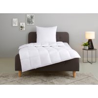 my home Federbettdecke + Kopfkissen "Irah Bettdecke 135x200 cm, 155x220 cm" Set mit Kissen 80x80 cm, Sommer, Winter, Made in Germany von My Home