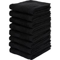 my home Gästehandtücher "Vanessa, als Set und Serie erhältlich, 8 Gästehandtücher, 30x50cm" Handtücher mit Bordüre, 100% Baumwolle, einfarbig, weich von My Home