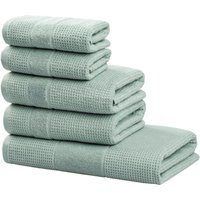 my home Handtuch Set "Kimi, Duschtuch, Handtücher und Gästetücher" Set 5 Walkfrottee 100% Baumwolle, einfarbig, weich, mit Bordüre, besondere Struktur my home Handtuch Set "Kimi, Duschtuch, Handtücher und Gästetücher" Set 5 Walkfrottee 100% Baumwolle, einfarbig, weich, mit Bordüre, besondere Struktur von My Home