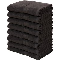 my home Handtücher "Juna, 8 Handtücher 50x100, 100% Baumwolle", (8 St.), Set und als Serie, Handtuch-Set mit Bordüre, Uni-Farben, weich von My Home