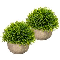 my home Kunstpflanze "Christin" Gras, im Paperpot, 2er Set von My Home