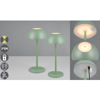 my home LED Außen-Tischleuchte "Abbey Tischleuchte 2er-Set" LED-Board 2 Stk. Warmweiß 2er Set Outdoor Akku Tischlampe Pilzdesign USB-C 4-fach Touch Dimmer von My Home