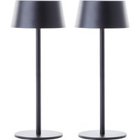 my home LED Außen-Tischleuchte "Ocki" LED-Modul 2 Stk. Warmweiß 30 cm, aufladbar über Solar & USB, 300 lm, 3000 K, dimmbar, IP44 von My Home