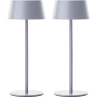 my home LED Außen-Tischleuchte "Ocki" LED-Modul 2 Stk. Warmweiß 30 cm, aufladbar über Solar & USB, 300 lm, 3000 K, dimmbar, IP44 von My Home