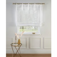 my home Raffrollo "TENDER" mit Bindebänder transparent, Leinen Optik mit Struktur, monochrom von My Home