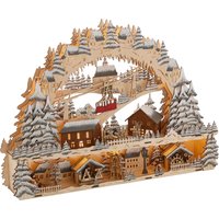 my home Schwibbogen "Podest und Seilbahn, Skihütte und Weihnachsmarkt, Weihnachtsdeko" von My Home