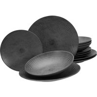 my home Tafelservice "Geschirr-Set, Service Andree" handwerklicher Look, seidenmatte Glasur, 12 Teile für 4 Personen von My Home