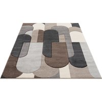 my home Teppich "Pautz", rechteckig, handgearbeiteter Konturenschnitt, Hoch-Tief-Effekt, wende-Teppich von My Home