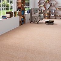 my home Teppichboden "Rava, Velours" rechteckig 16 mm Höhe Uni Farben, Breite 400 cm, weich, strapazierfähig, Wohnzimmer von My Home