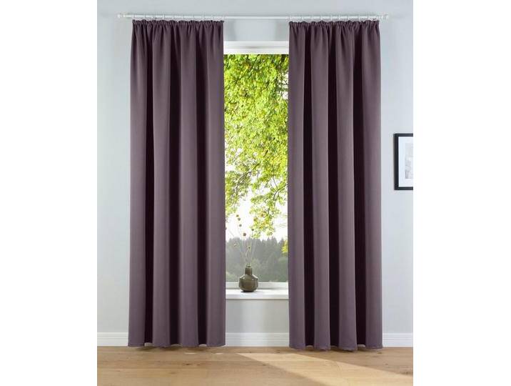 my home Verdunkelungsvorhang Solana, Kräuselband (2 St), verdunkelnd, 2er-Set Verdunklungsvorhang mit Thermofunkltion, Bestseller, einfarbig, grau von My-Home
