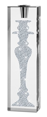 My IMPLEXIONS Prunkvoller Kerzenhalter Iconic veredelt mit Swarovski Kristallen (schmal) - die Exklusive Wohnungs-Dekoration von My IMPLEXIONS