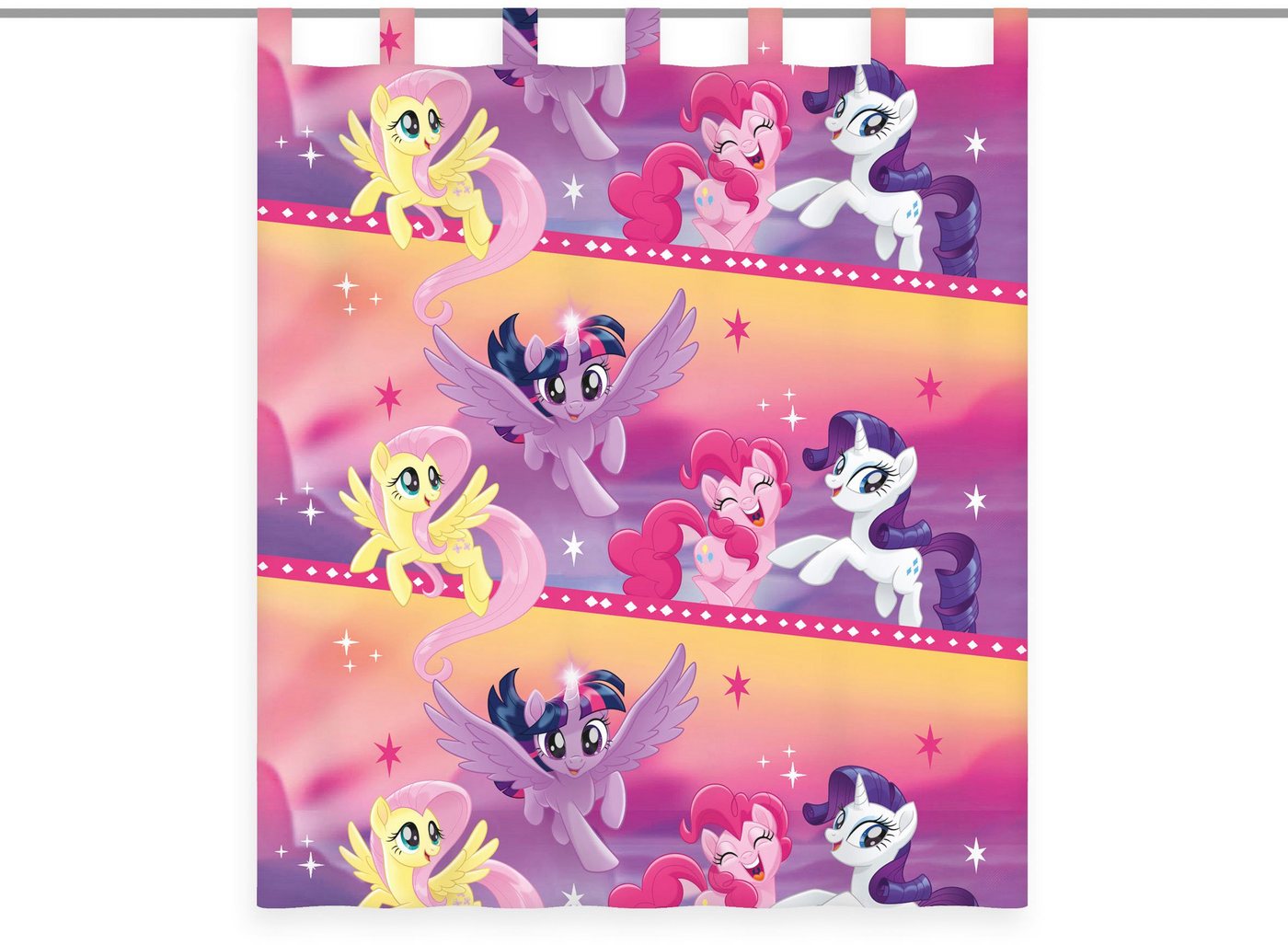 Vorhang My little Pony, My Little Pony, Schlaufen (1 St), transparent, Voile, My little pony Vorhang von My Little Pony
