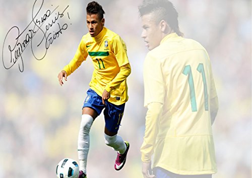My Little Poster Plakat Neymar Jr Brésil Brasilien Fussball Wand-Kunst von My Little Poster