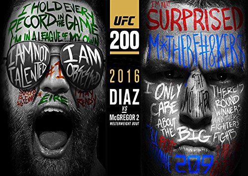 My Little Poster Plakat UFC Conor McGregor gegen Nate Diaz Wand-Kunst von My Little Poster