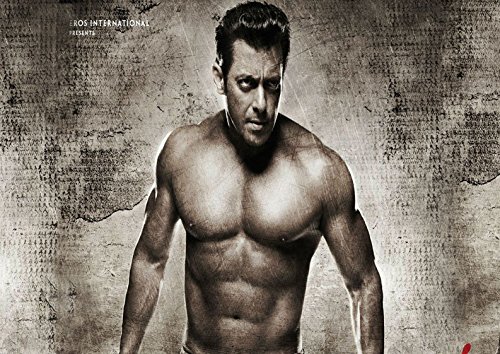 Poster Salman Khan Shirtless Bollywood Wand-Kunst von My Little Poster