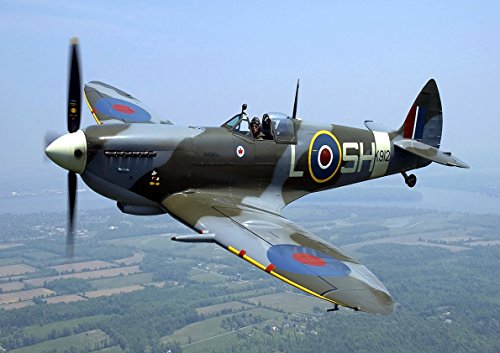 My Little Poster - Poster Supermarine Spitfire WW2 Flugzeug Wand Kunst - Ungerahmt - A3 - Papper - Realistisch - Unisex - Erwachsener My Little Poster - Poster Supermarine Spitfire WW2 Flugzeug Wand Kunst - Ungerahmt - A3 - Papper - Realistisch - Unisex - Erwachsener von My Little Poster