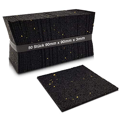 50 Stück 3mm Terrassenpad, Terrassenpads, Gummigranulat, Terrassenbau von My Plast