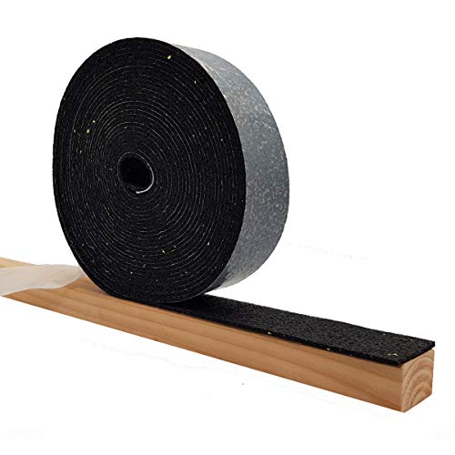 My Plast Terrassen-Pads Rolle – wasserbeständige Gummigranulat-Rolle für Terrassenbau, belastbare Bautenschutzmatte selbstklebend, 5.000 x 50 x 3 mm, 5 Stück von My Plast