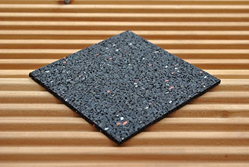My Plast Terrassen-Pads – wasserbeständige Gummimatten für Terrassen-Holz, belastbare Bautenschutzmatte, 90 x 90 x 3 mm, 25 Stück von My Plast