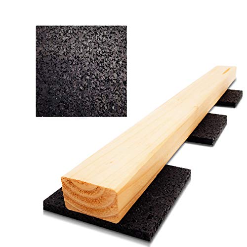 My Plast Gummigranulat Terrassenpads [90x90x8 mm - 500 Stück] Gummi Bautenschutzmatte für Deck, Veranda, Terrasse, Patio - Rutschfest, wasserdicht, wetterfest, Abstandshalter für Holzböden von My Plast