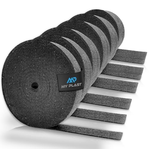 Terrassenpads Rollen 20 Meter -[10 Rollen - 20 Meter x 80 mm x 3mm ]- Stärken 3mm 6mm 8mm 10mm 20mm | Unterleger aus Gummigranulat | Stabile Bautenschutz-Matte | Unterlage für WPC, Balkon | Stelzlager von My Plast