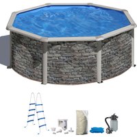 my POOL BWT Rundpool, (Set, 5 tlg.), in moderner Steinoptik, Höhe 132 cm, verschiedene Größen von My Pool Bwt