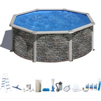 my POOL BWT Rundpool, (Set, 10 tlg.), in moderner Steinoptik, Höhe 132 cm, verschiedene Größen von My Pool Bwt