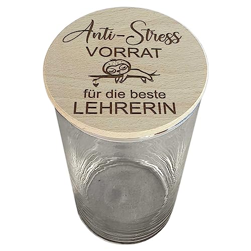 My Sweetheart® Dankeschön Geschenke XL Glasbehälter zum Befüllen lustige Anti Stress Geschenk Idee Danke Kleinigkeit Geburtstagsgeschenk Geburtstag (beste Lehrerin) von My Sweetheart