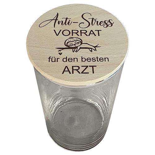 My Sweetheart® Dankeschön Geschenke XL Glasbehälter zum Befüllen lustige Anti Stress Geschenk Idee Danke Kleinigkeit Geburtstagsgeschenk Geburtstag (bester Arzt) von My Sweetheart