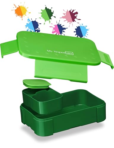 My Vesperbox – Mini Lite - Bento Box Kinder - Lunchbox - extrem robust – Brotdose – Brotbox ideal für Kindergarten und Schule (Grün) von My Vesperbox