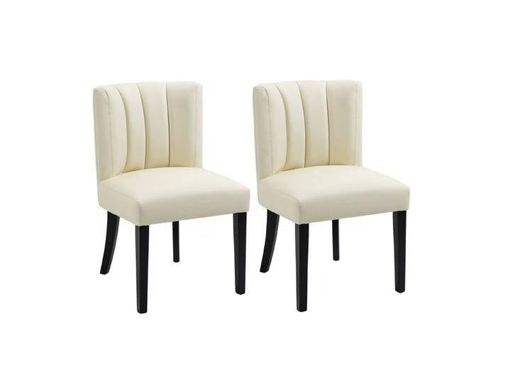 2er Set - Hatfield Esszimmerstuhl - Cremefarbenes Kunstleder 2er Set - Hatfield Esszimmerstuhl - Cremefarbenes Kunstleder von My furniture