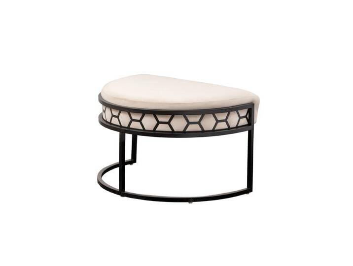 Alveare Fußhocker - Basis Schwarz - Kreideweiß Alveare Fußhocker - Basis Schwarz - Kreideweiß von My furniture