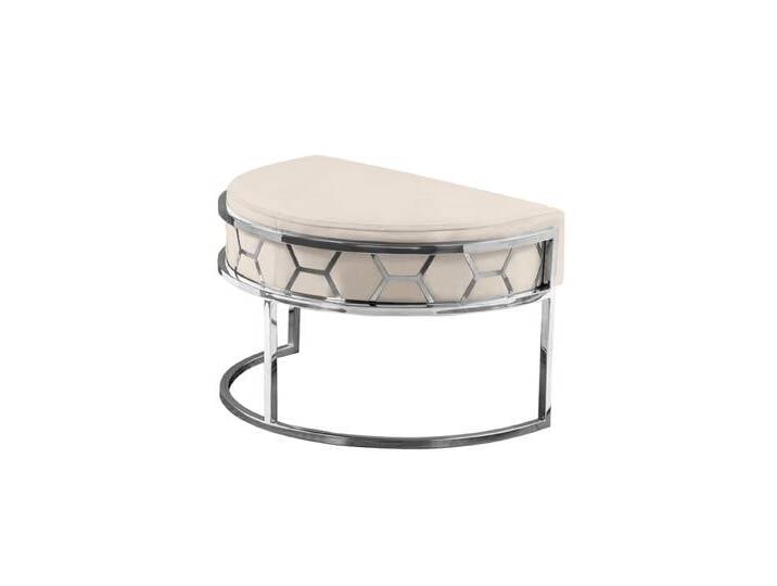 Alveare Fußhocker - Silber - Kreideweiß Alveare Fußhocker - Silber - Kreideweiß von My furniture