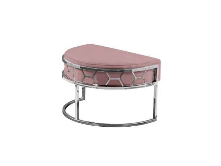 Alveare Fußhocker - Silber - Zartrosa Alveare Fußhocker - Silber - Zartrosa von My furniture